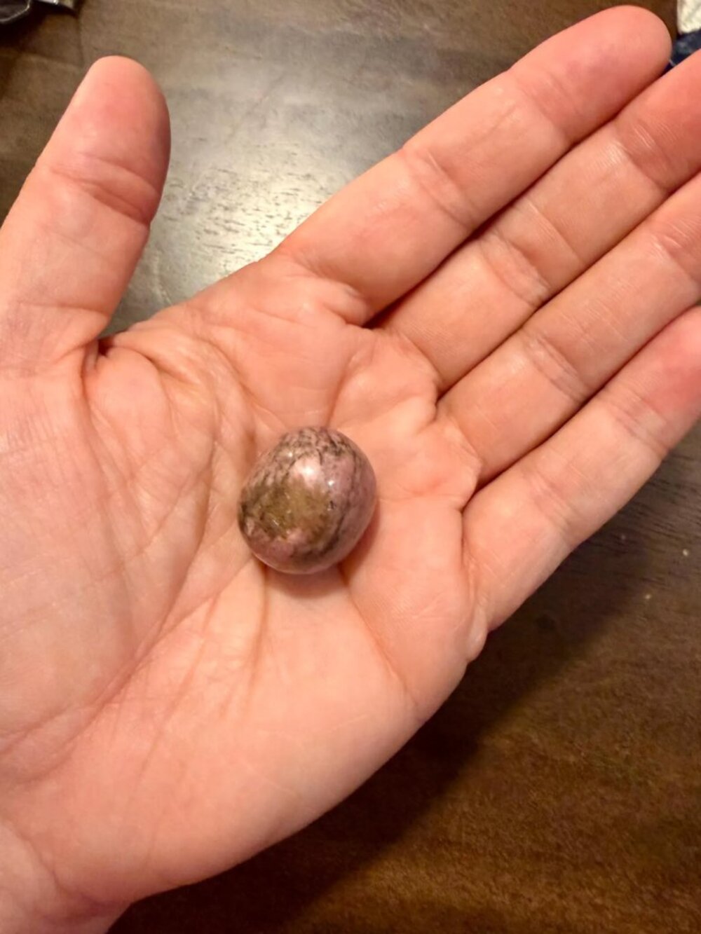 Small Polished Rhodonite Sphere - Picture 4 of 4